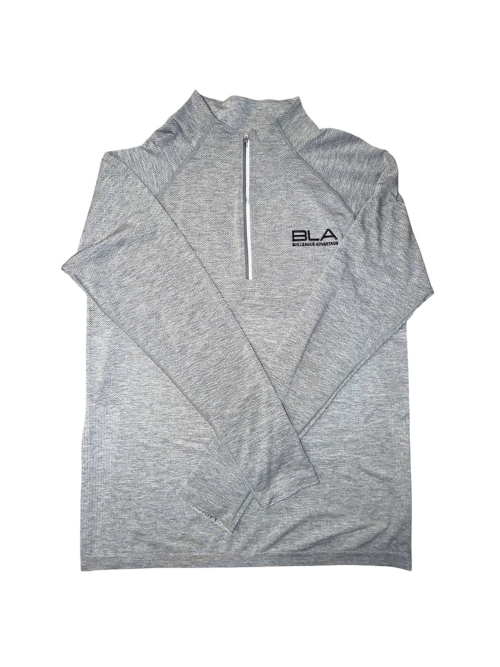 Lululemon Size L Gray Quarter Zip Pullover BLA Move Your Body/Still Your Mind